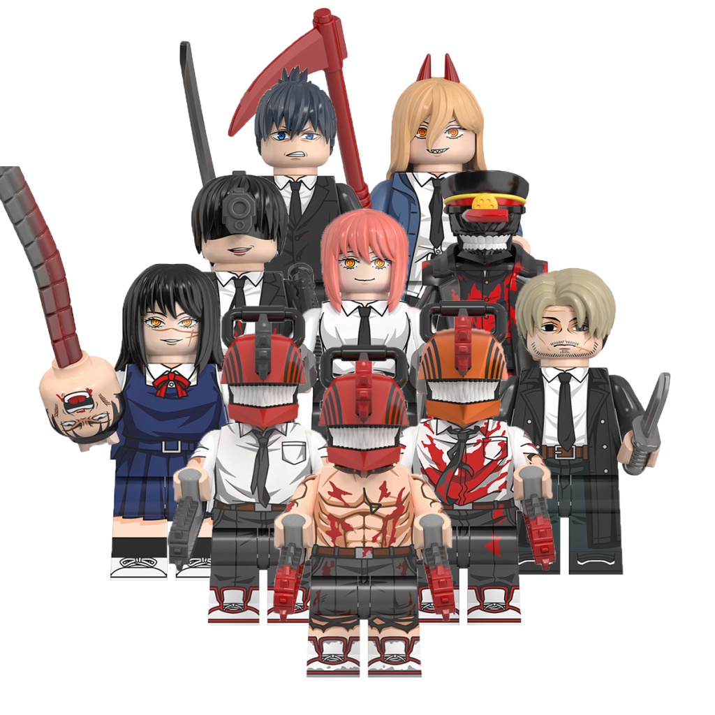 Anime Chainsawman Minifigures Denji Pochita Power Hayakawa Aki Mitaka