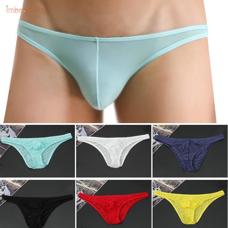 Men Male Briefs Seamless Sexy G String Bikini Bulge Pouch Men Triangle