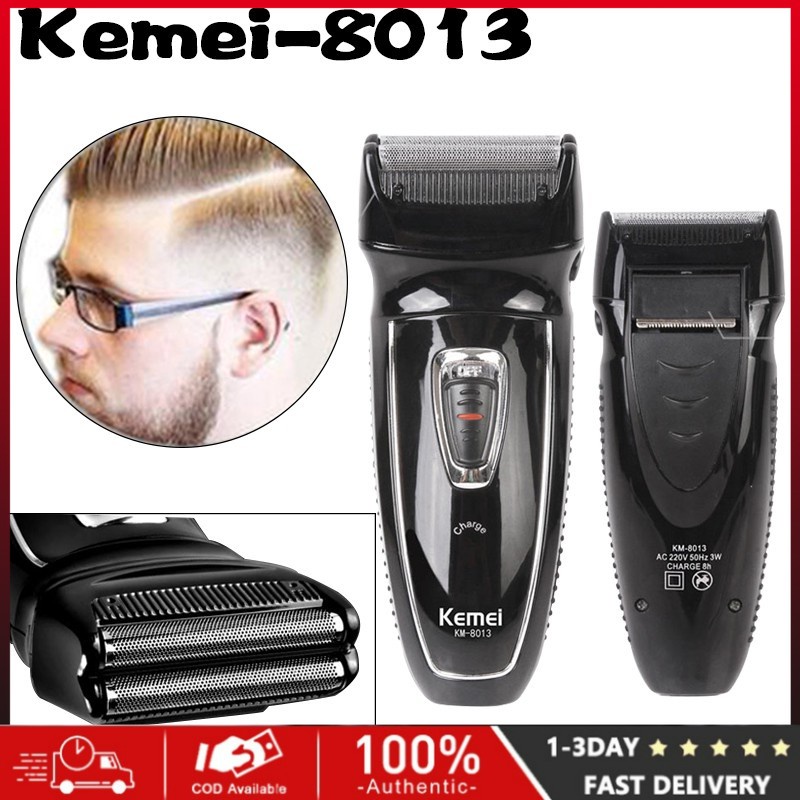 Kemei 8013 2Heads Electronic Rechargeable Reciprocate Men Shaver Triple