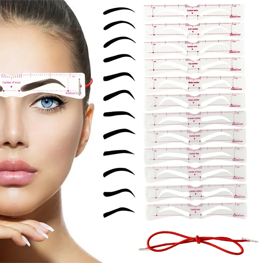 Eyebrow Stencil Set Reusable Eye Brow Drawing Guide Styling Shaping