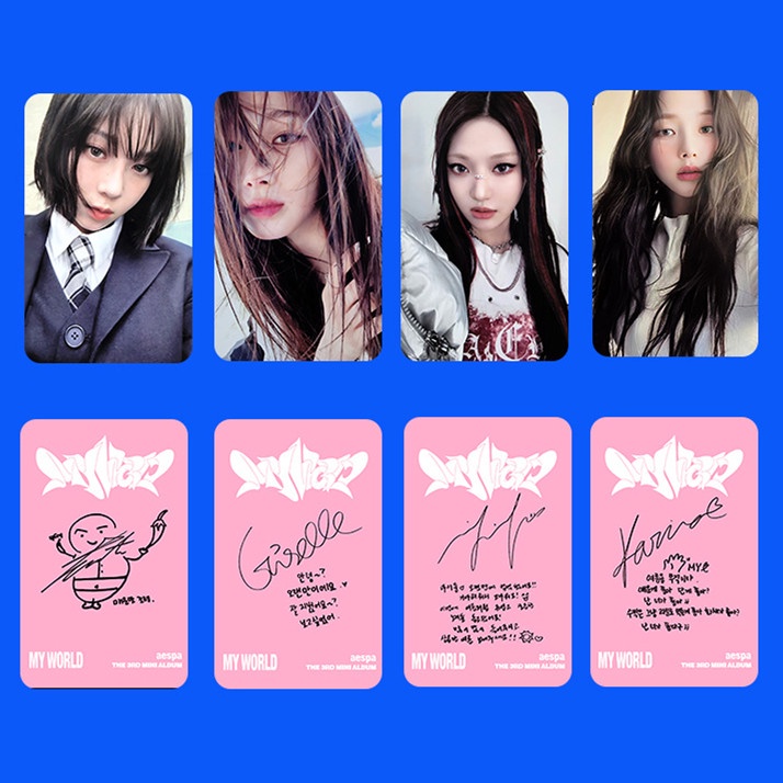 Pcs Set Aespa Album My World Photocards Spicy Lomo Cards Kpop