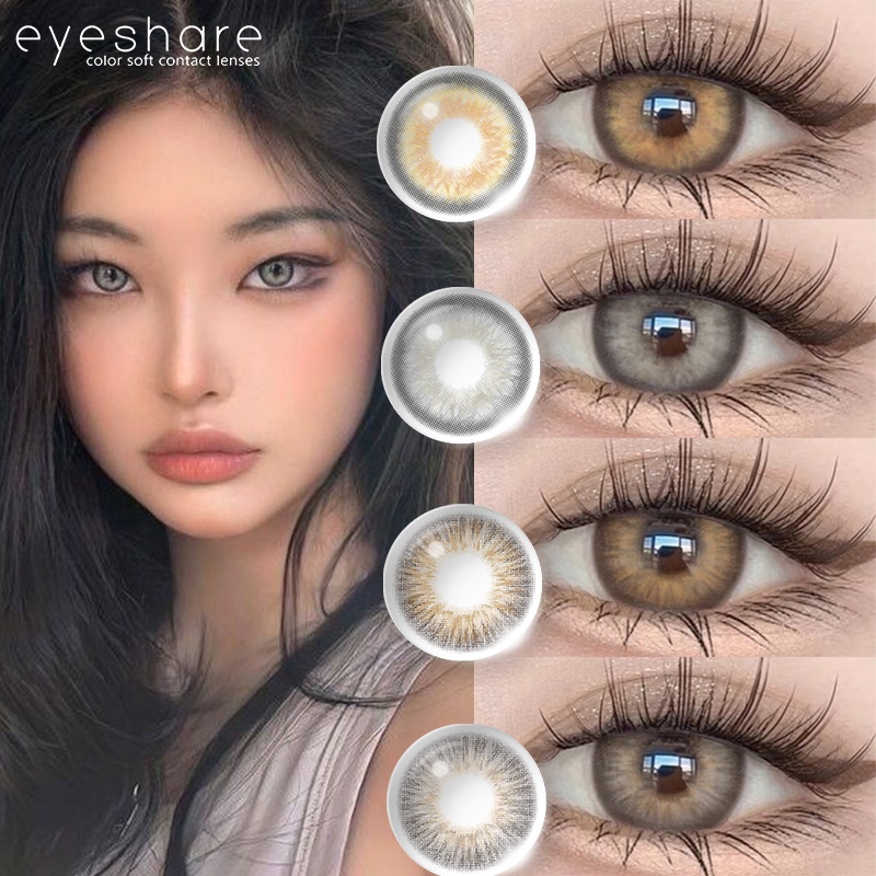 Eyeshare Pair Brown Color Contact Lenses For Eyes Natural Brown Eyes