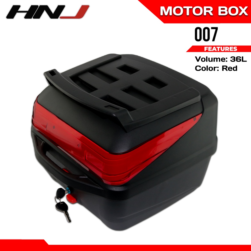 HNJ 007 TOP BOX Motorcycle Compartment Box Rear Luggage Container Top