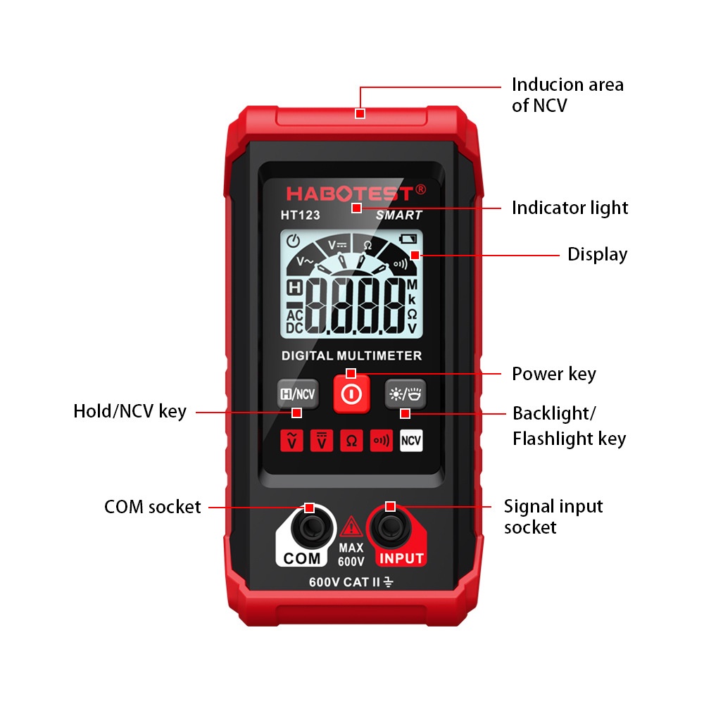 Aideepen Habotest Ht Digital Multimeter V Smart Meter Tester