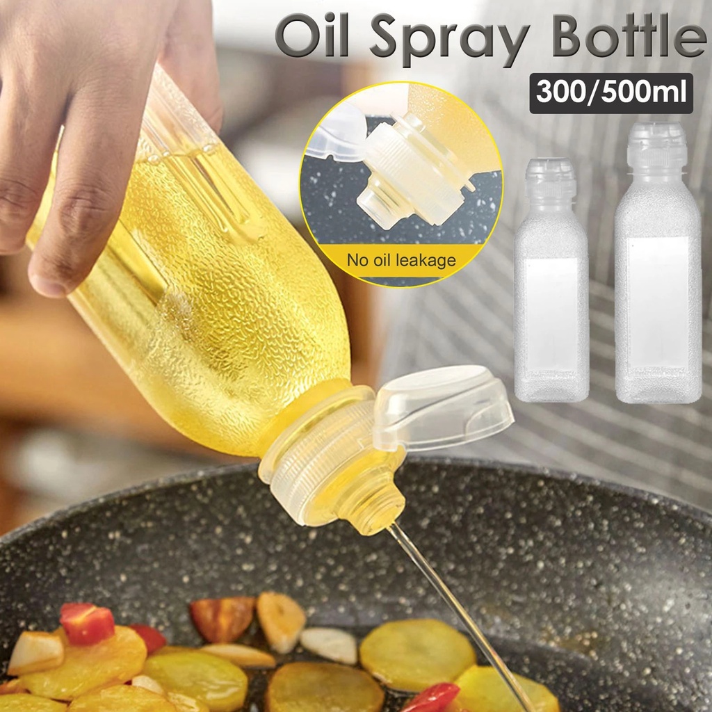 Kitchen Squeeze Oil Bottle Dispenser Oil Spray Bottle Condiment Cooking