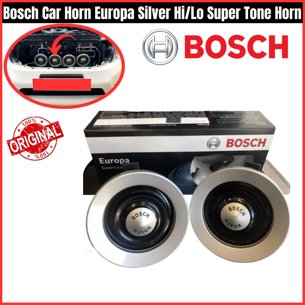 Bosch Car Horn Europa Silver Hi Lo Super Tone Horn Silver Original