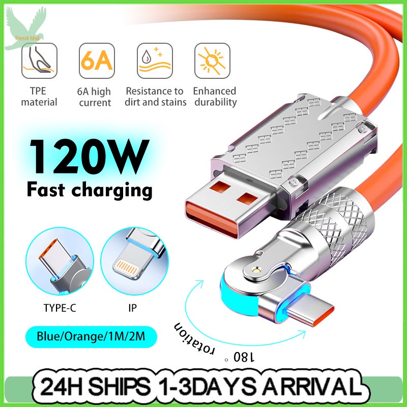 2M 120W 6A Super Fast Charge Type C Liquid Silicone Cable Quick Charge