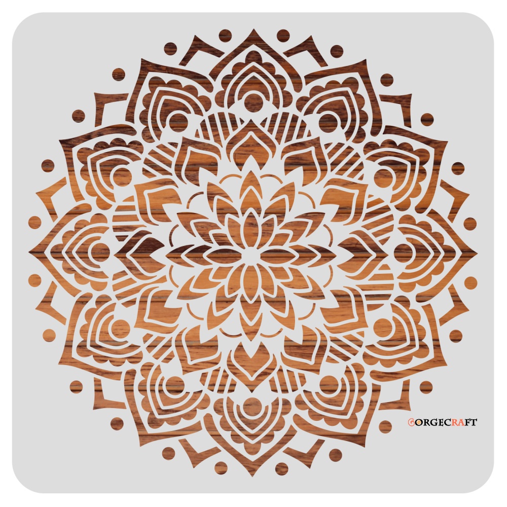 1pc Mandala Painting Stencils Reusable Stencil 30x30cm Flower Pattern