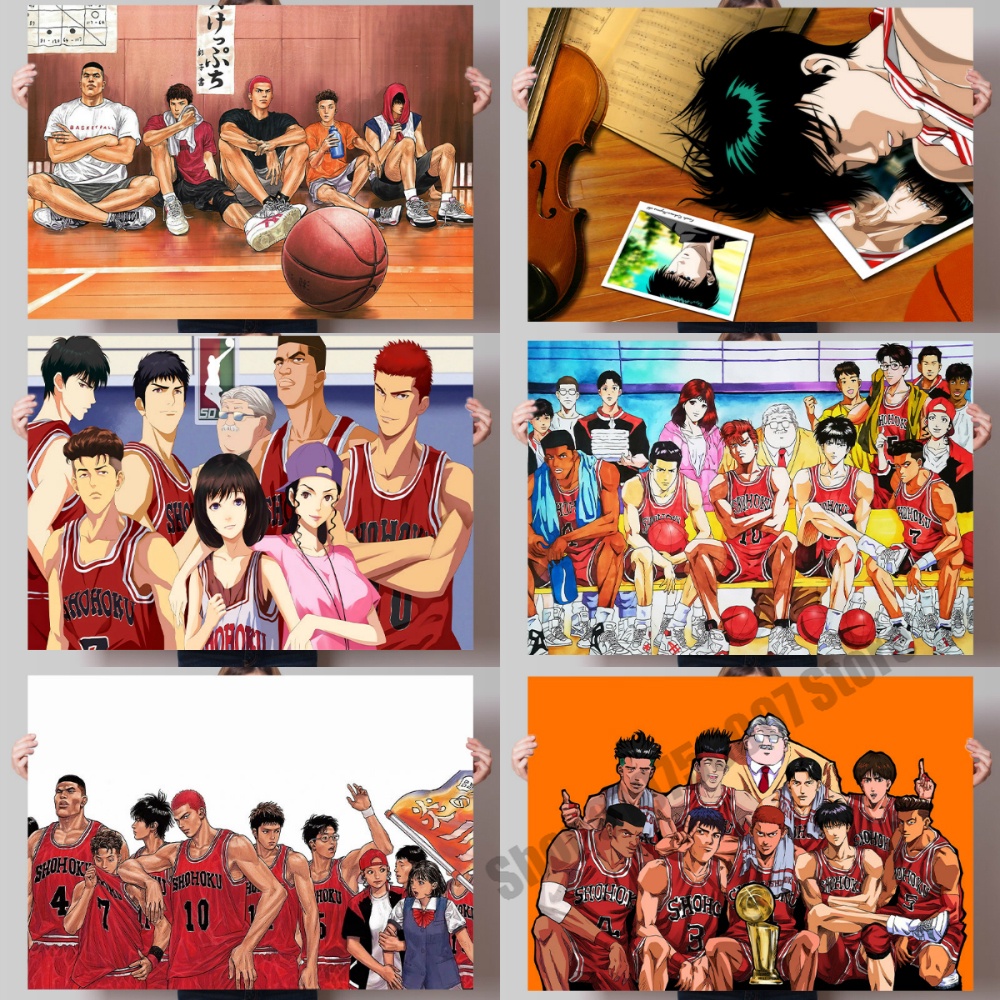 Slam Dunk Anime Canvas Painting Sakuragi Flower Road Rukawa Kaede