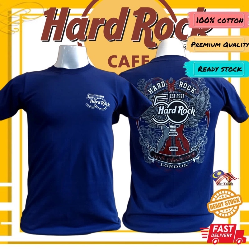 2024 New Hard Rock T Shirt Kain Sejuk Streetwear 3D Printed Baju Lelaki