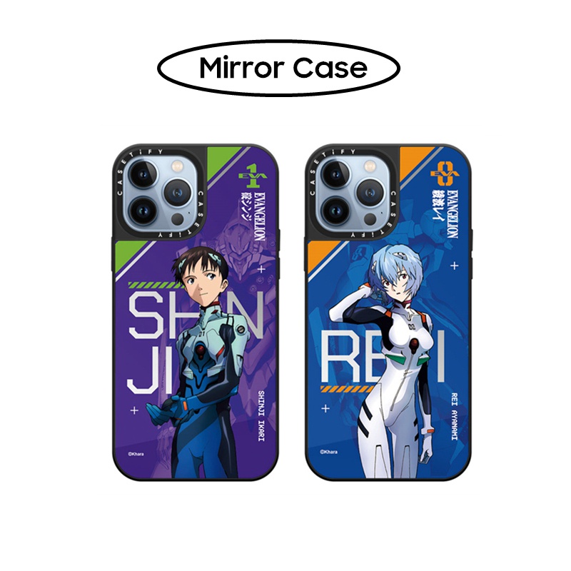 Casetify Evangelion Eva Shinji Rei Mirror Soft Silicone Case Cover For