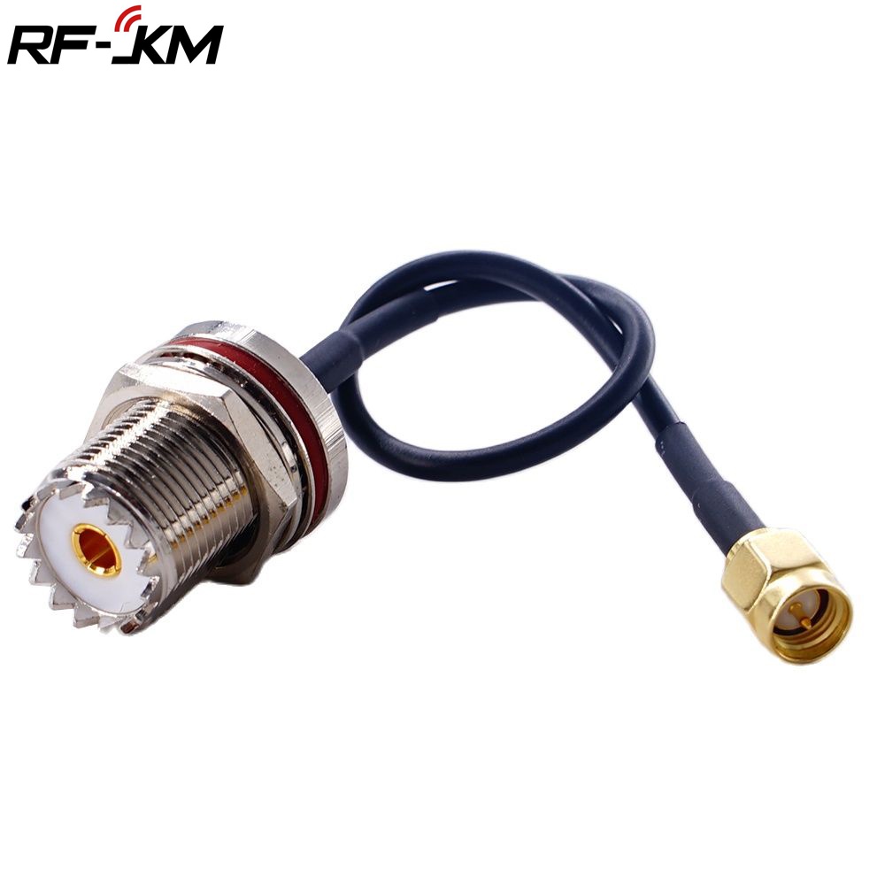 Sma Male Plug To So Uhf Female Bulkhead Rf Jumper Pigtail Cable