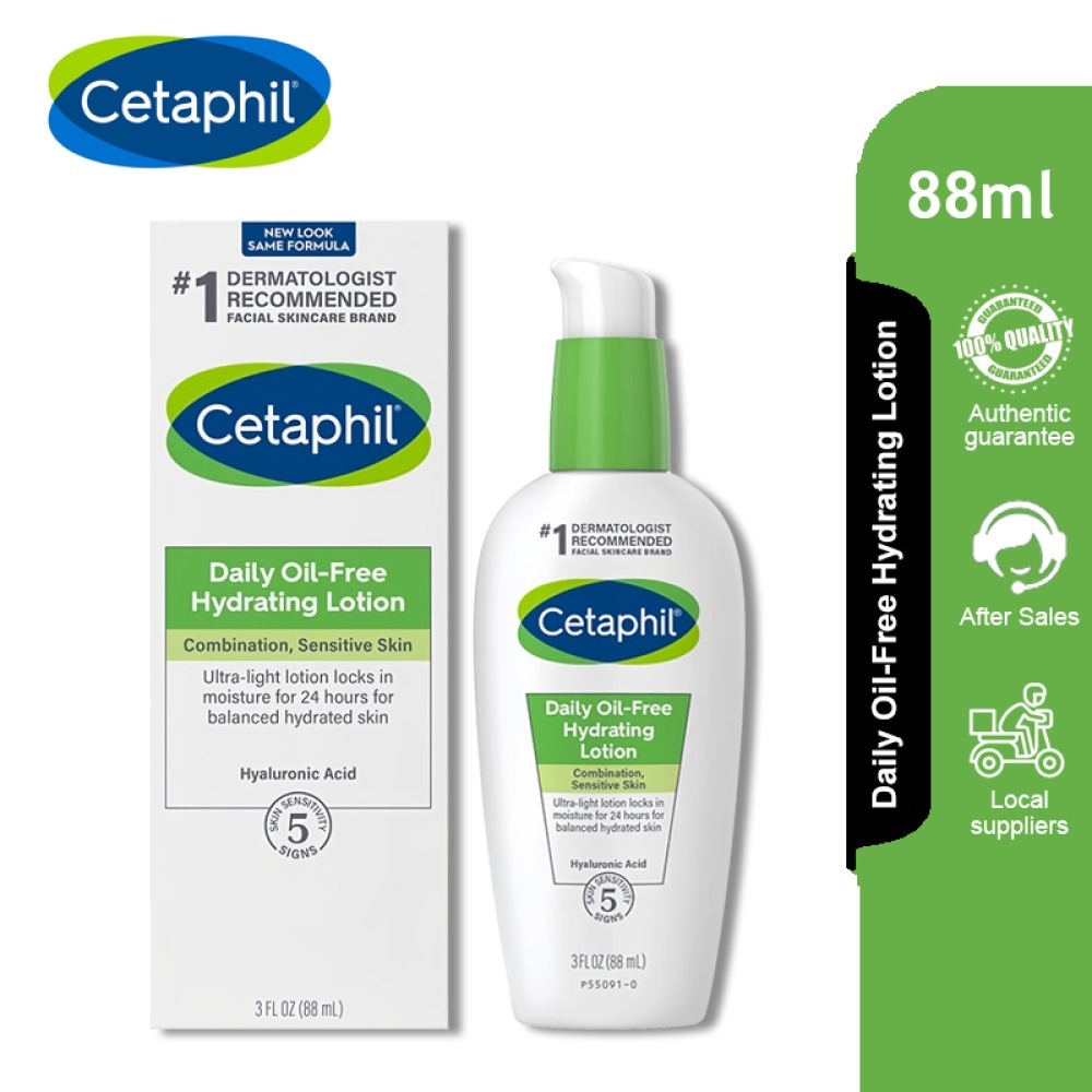 Cetaphil Daily Oil Free Hydrating Lotion Fragrance Free Hyaluronic Acid