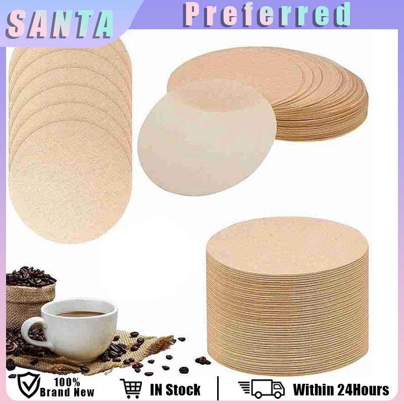 Moka Pot Coffee Filter Paper Pcs Mm Wooded Round Paper For Home