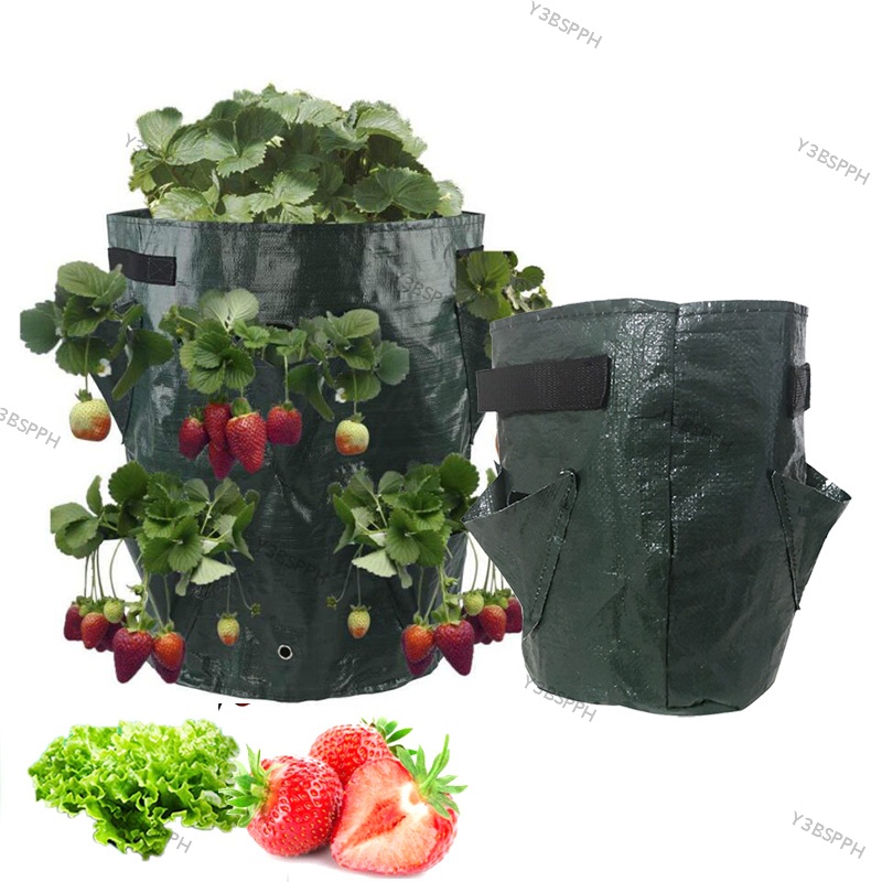 5 7 10 Gallon PE Strawberry Planter Grow Bags Potato Pot Gardening Pots