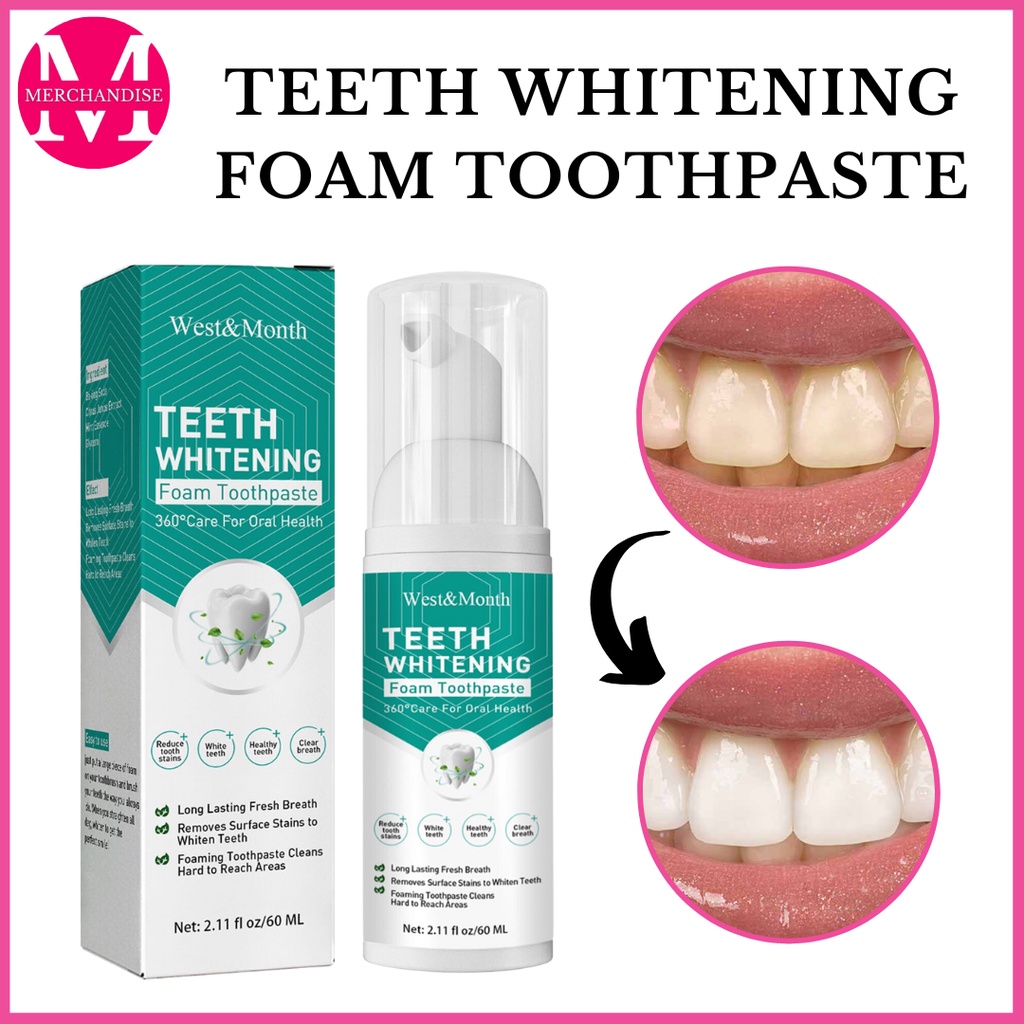 Whitening Mousse Toothpaste Cleansing Teeth Mousse Remove Plaque Stains