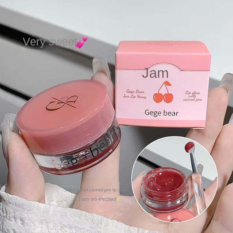 Gege Bear Lip Gloss Jam Jelly Water Light Moisturize Mirror Surface