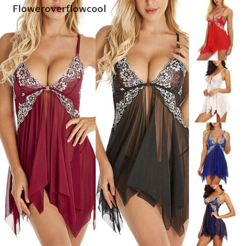 Fcph Plus Size Women Sexy Lace Bodysuit Lingerie Nightdress Nightie