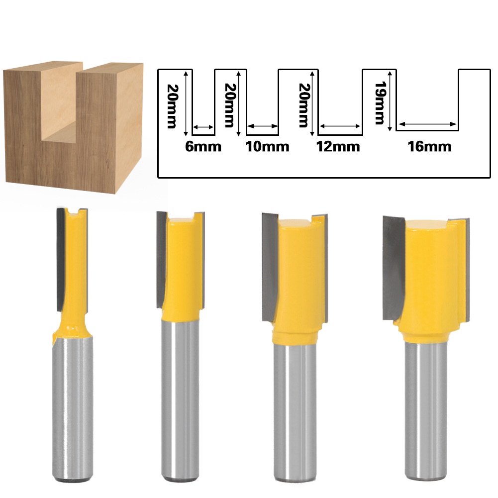 Pc Straight Dado Router Bit W X H Mm Shank Cutter For Wood