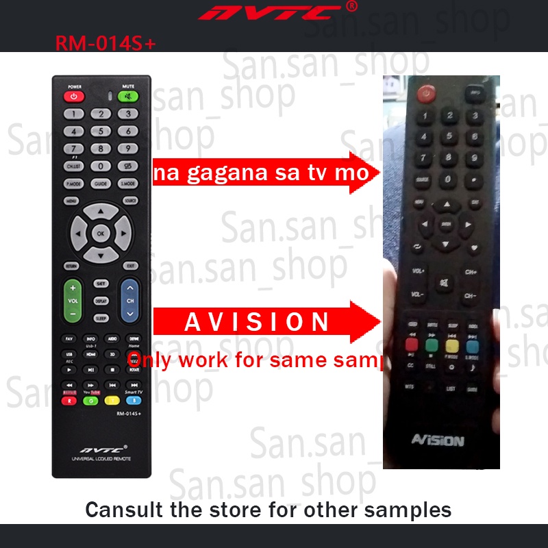 100 Work Universal Remote Control For Avision Led Smart Tv Remote Na