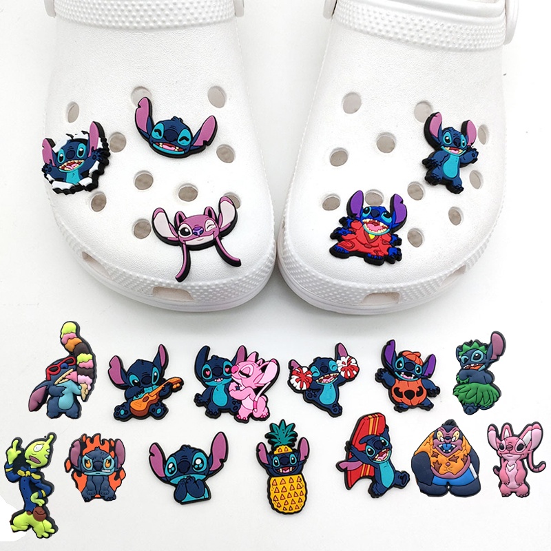 Cartoon Blue Stitch Jibbitz Anime Jibits For Croc Pin Lilo And Stitch