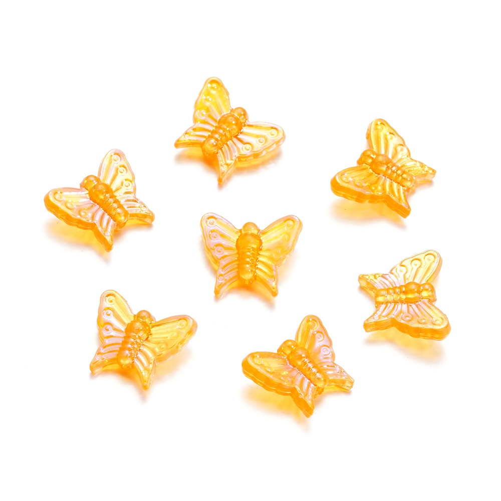 St Kunkka Pcs Colorful Butterfly Beads Transparent Colorful