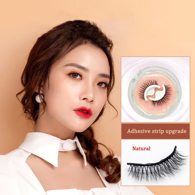 D Natural False Eyelashes No Need Glue Reusable Self Adhesive