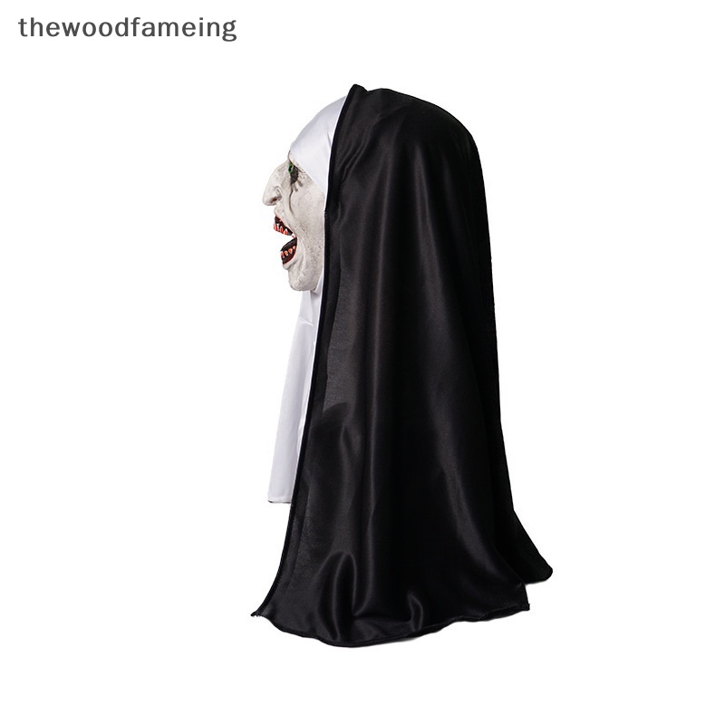 Thewoodfameing The Horror Scary Nun Latex Mask W Headscarf Valak