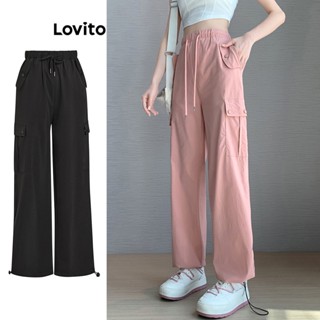 Lovito Women Pocket Lace Up Pants L Ed Shopee Philippines