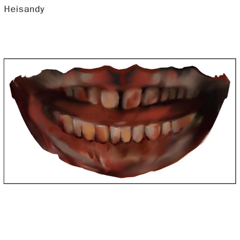 Hei New Halloween Mouth Tattoo Stickers Party Horror Diy Lip