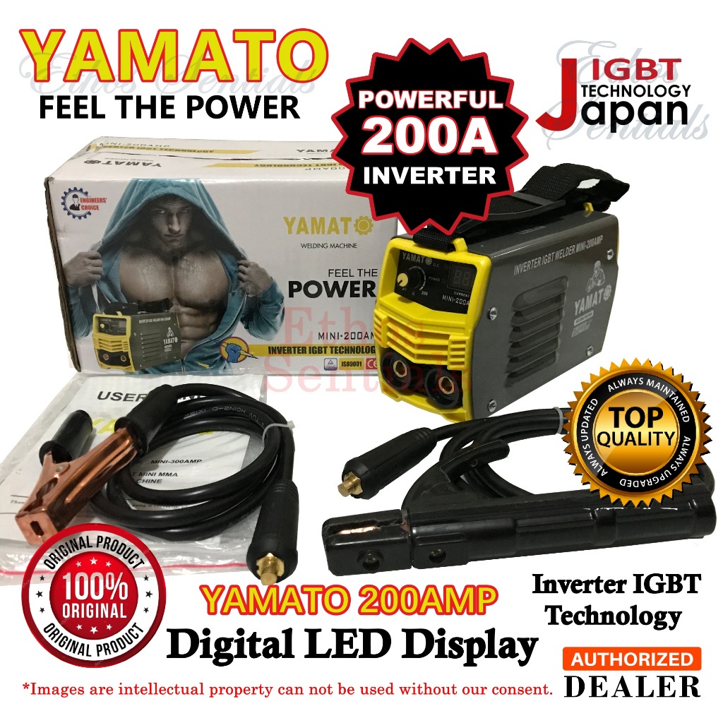 KAWASAKI 200Amp Welding Machine Inverter Arc MMA Yamato Digital 200A