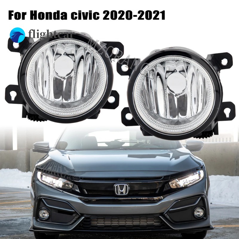 Flightcar Car Front Bumper Fog Light With Bulb For Honda Civic