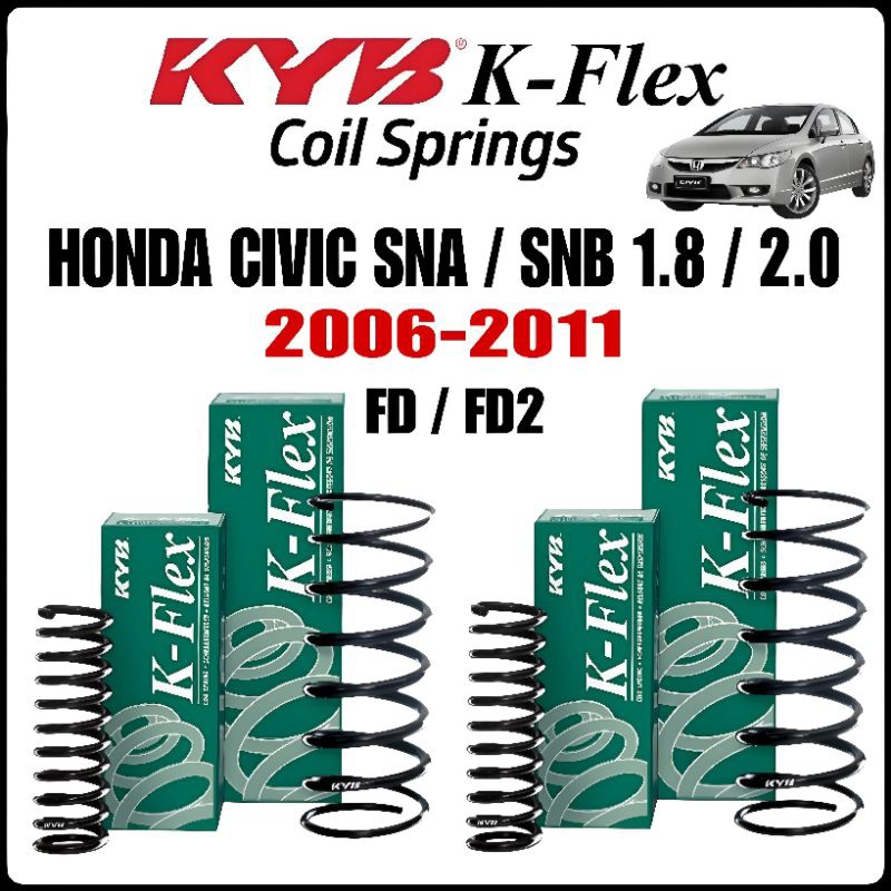 KYB K FLEX Honda Civic FD SNA 1 8 SNB 2 0 Coil Spring Standard Front