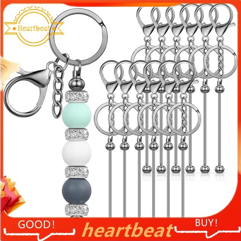 Hot Sale Pcs Beadable Keychain Bars For Beads Blank Keychain Metal