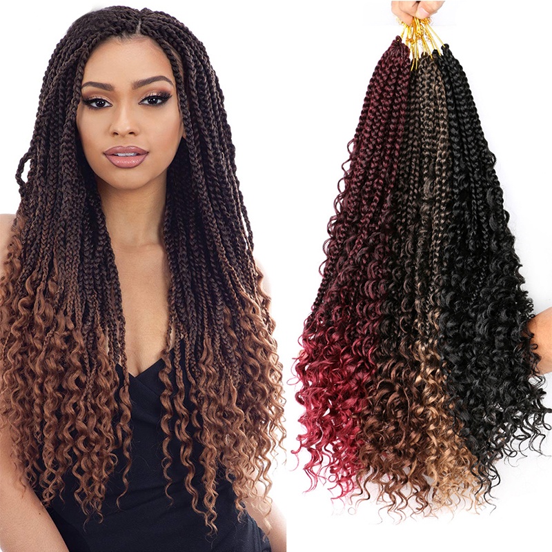 Inch River Box Braids Crochet Hair Synthetic Hair Extensions Crochet