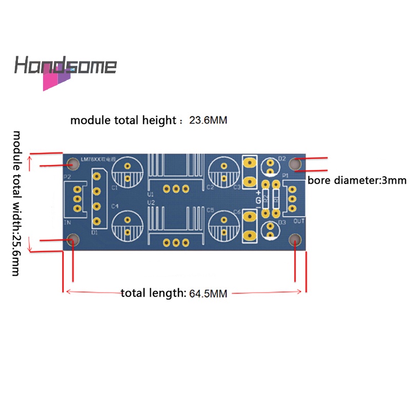 Handsome Lm Lm V Dual Voltage Regulator Rectifier Bridge