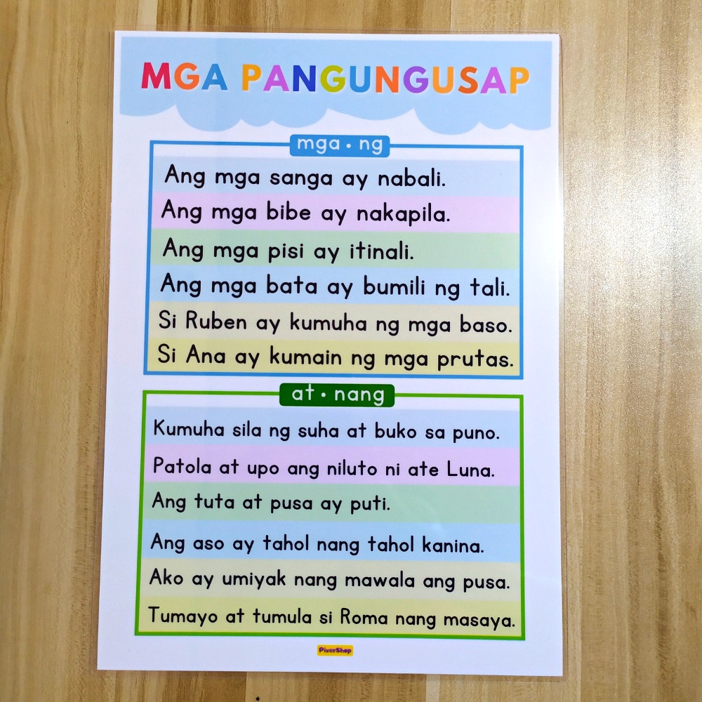 Hot Sale 10 PCS PAGBASA EDUCATIONAL CHARTS LAMINATED A4 SIZE TAGALOG