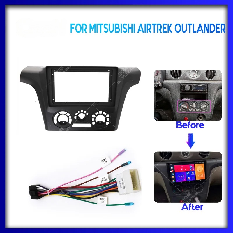 10 Inch Car Frame Fascia For MItsubishi Outlander Airtrek 2001 2005