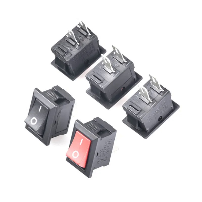 10pcs Mini Boat Rocker Switch 2 Pin On Off Switch 6A 250V AC 10A 125V