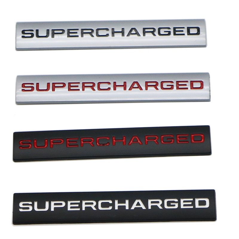 2024 NEW 2023 3d Metal Supercharged Chrome Emblem Badge Car Sticker For