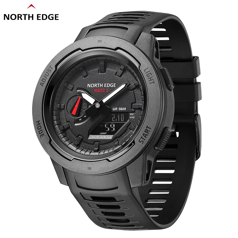 North Edge Mars Outdoor Sports Watch Waterproof M Digital Carbon