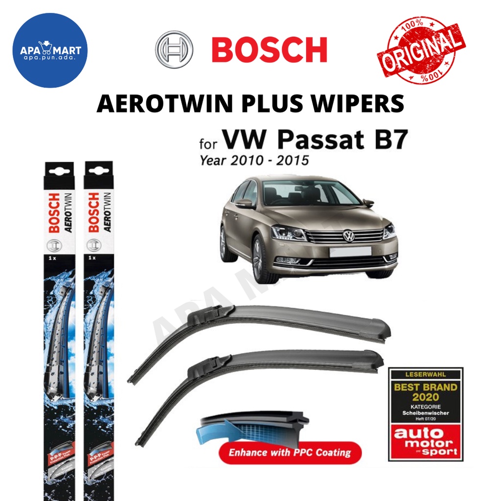 Bosch Aerotwin Plus Multi Clip Wiper Set For Volkswagen Passat B Year