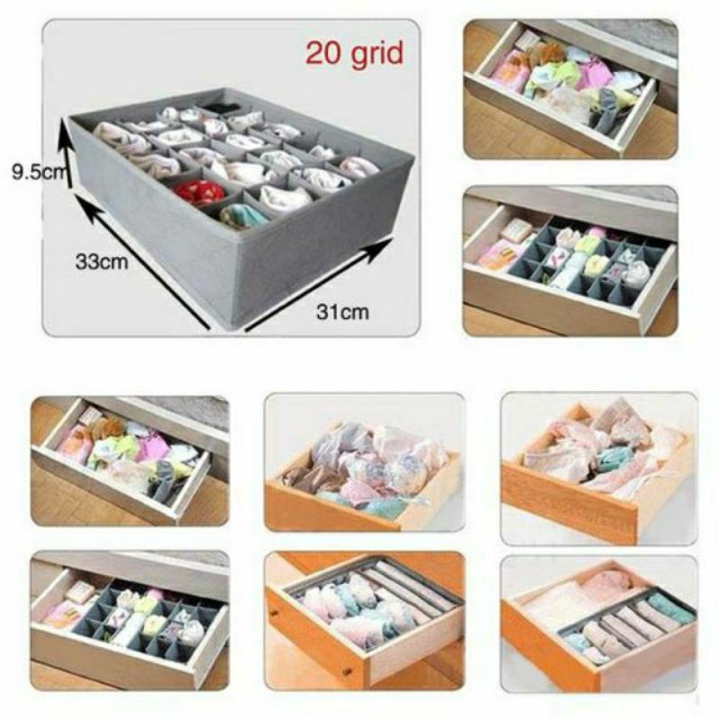 In Bamboo Charcoal Fibre Bag Clothing Storage Box Organizer For