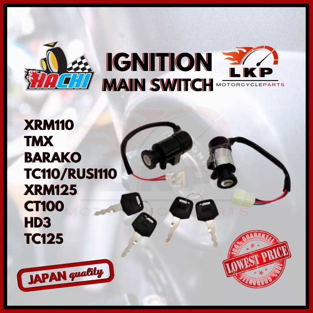 Hachi Motorcycle Ignition Main Switch Xrm Xrm Tmx Ct