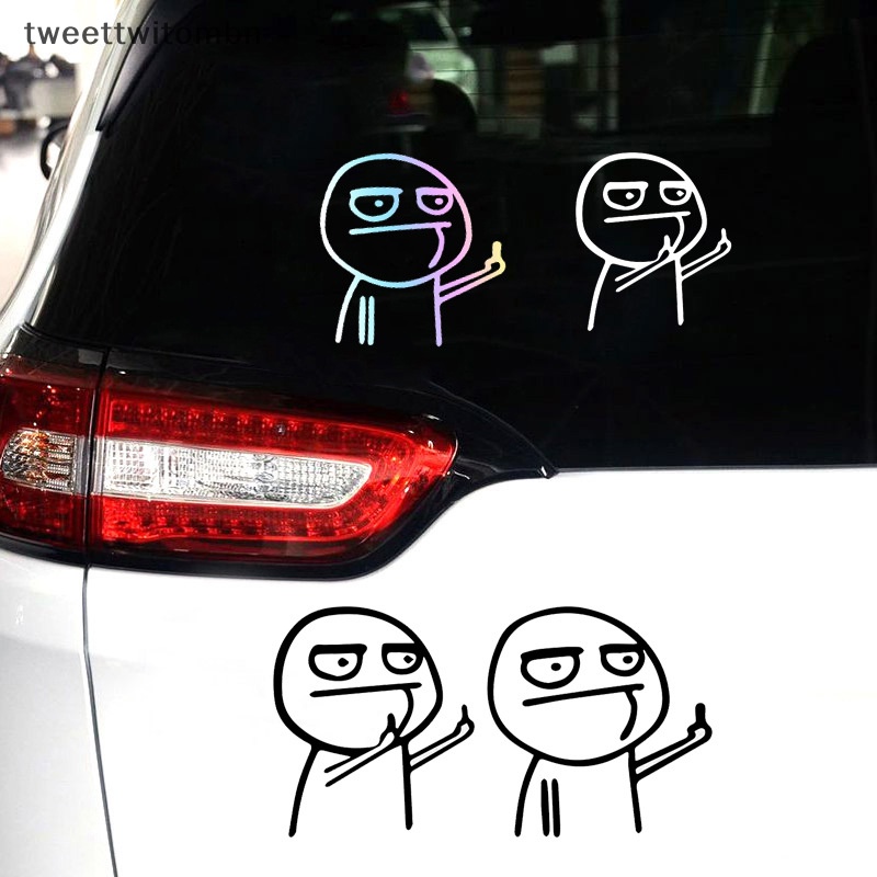 Tweettwitombn Car Sticker Taunt Despise JDM Funny Middle Finger