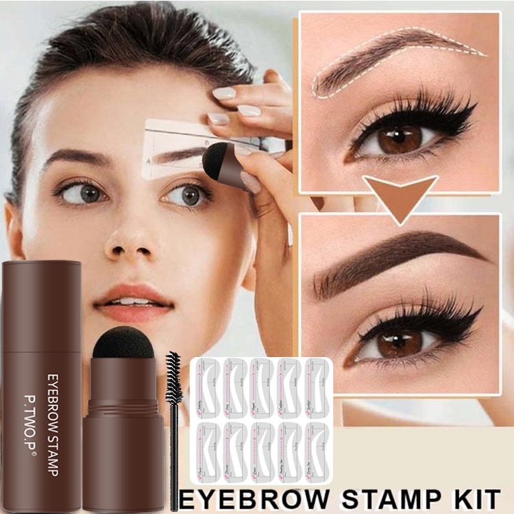 Eyebrow Stamp Stencil Kit One Step Brow Stamp Shaping Kit Waterproof