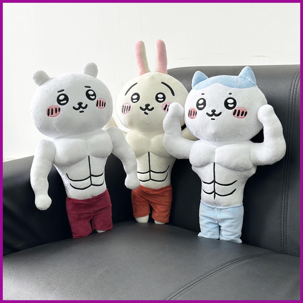 Chiikawa Muscle Style Plush Toy Hachiware Usagi Dolls In