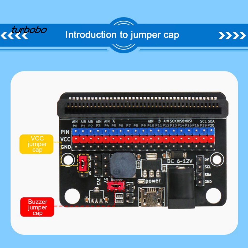 Turbobo Expansion Board Micro Bit To V With Passive Buzzer I C