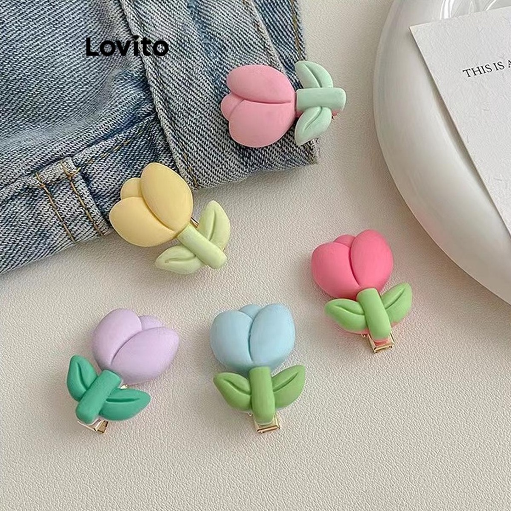 Lovito Women Cute Floral Flowers Hair Clips LFA10330 Shopee Philippines