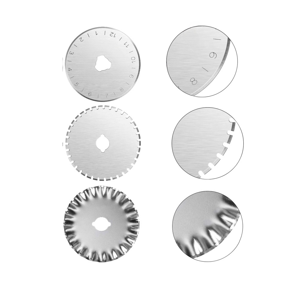 Set 3 Blades 28mm 45mm Circular Blade Rotary Blade Replacement Round